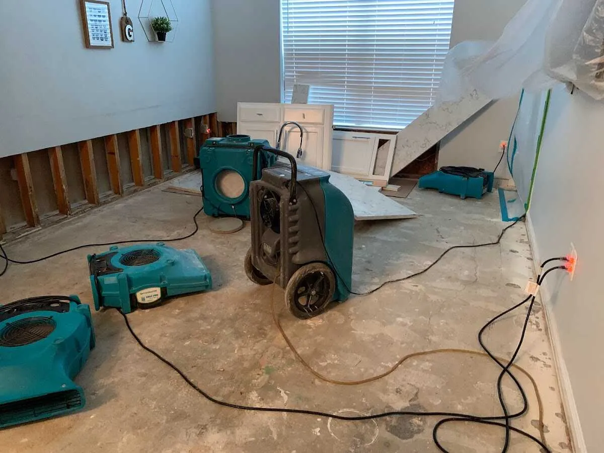 Dehumidifier in flood-cut room for Water Extraction & Removal in Briar